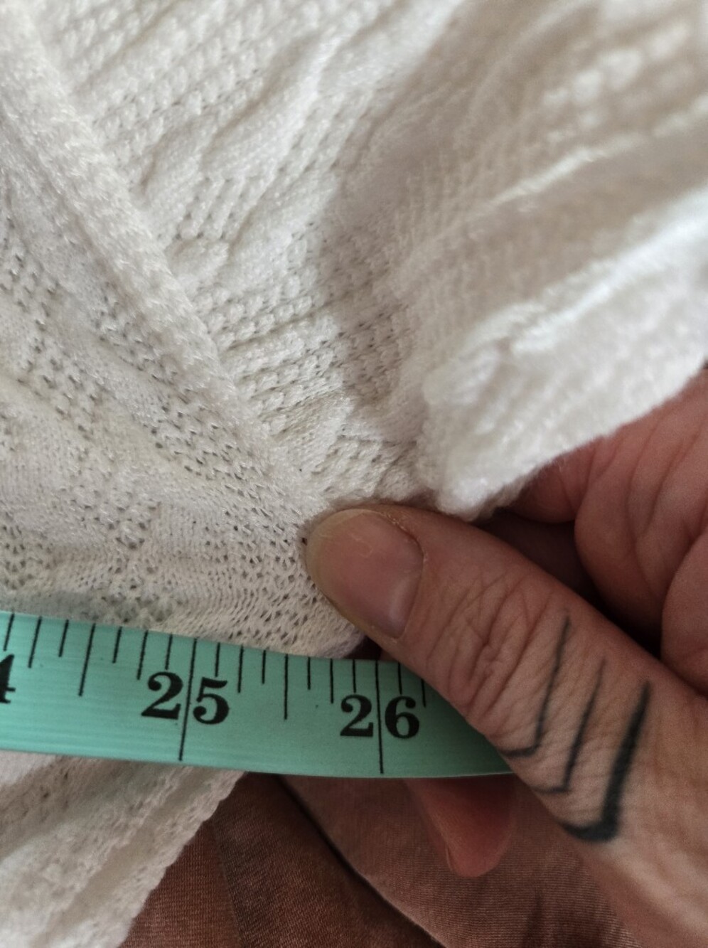 Antistar | White Cropped Cable Knit Boxy Sweater, Size M - Picture 7 of 11